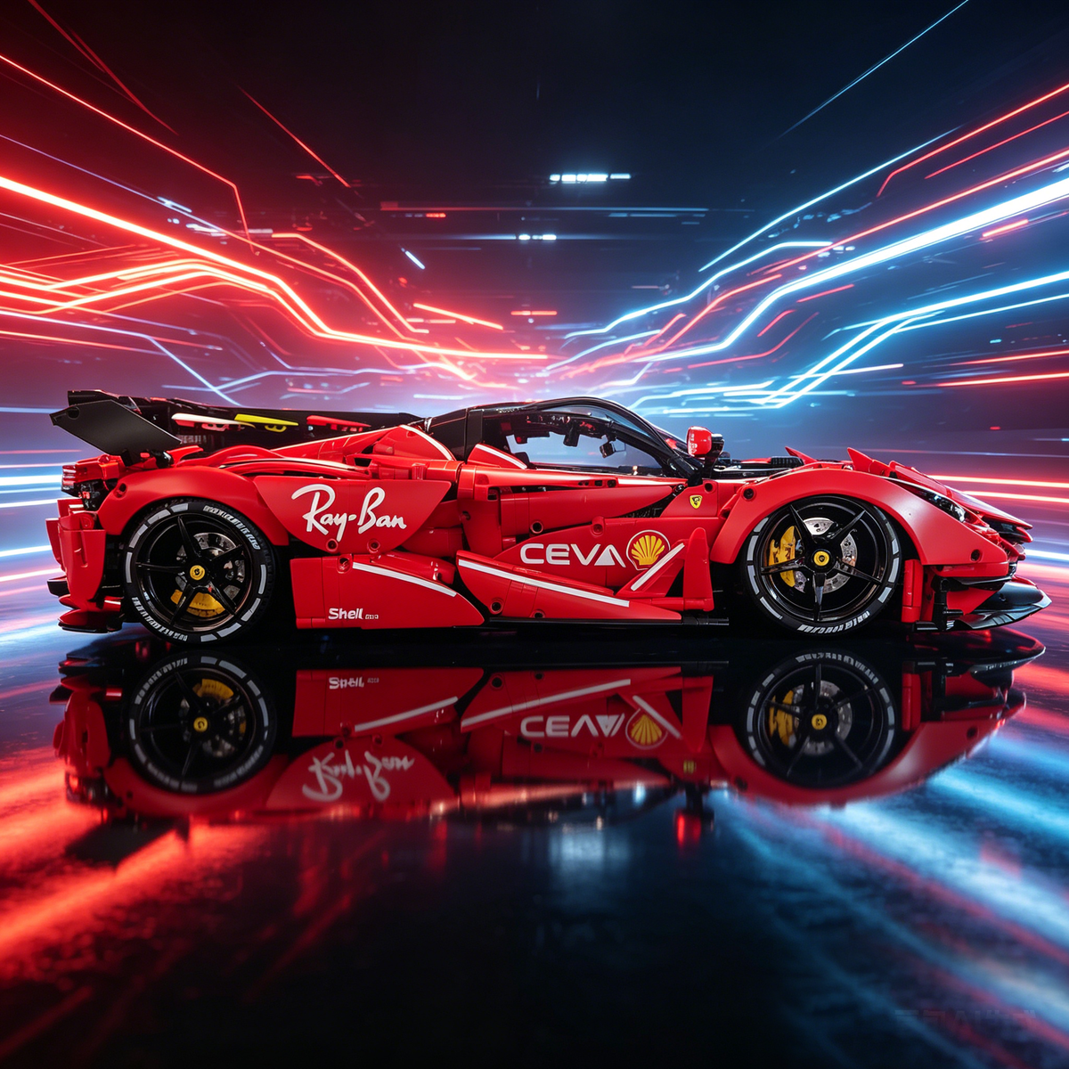 Ferrari FXX K Evo 1:8 Finished Building Block Car 3380PCS