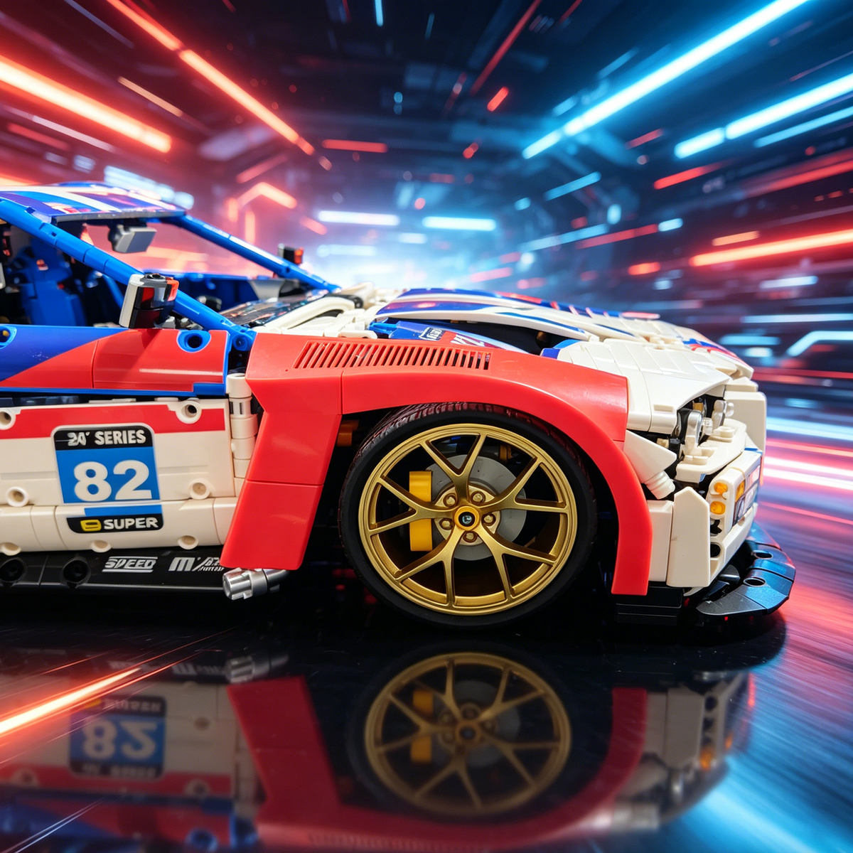 BMW M4 GT3 Professional GT Racing Car 1:8 Finished Building Block Car 2890PCS