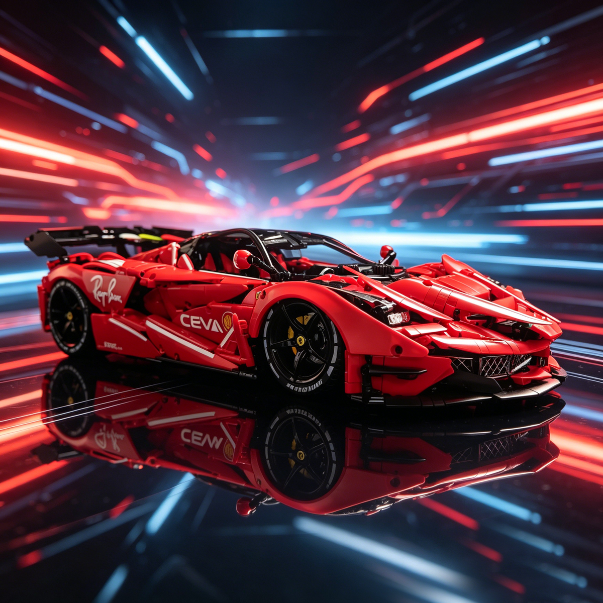 Ferrari FXX K Evo 1:8 Finished Building Block Car 3380PCS