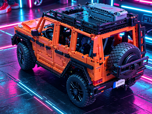 1：10 Scale Orange G500 Off Road Suv Technic Adult Display Collectible Car Finished Building Blocks