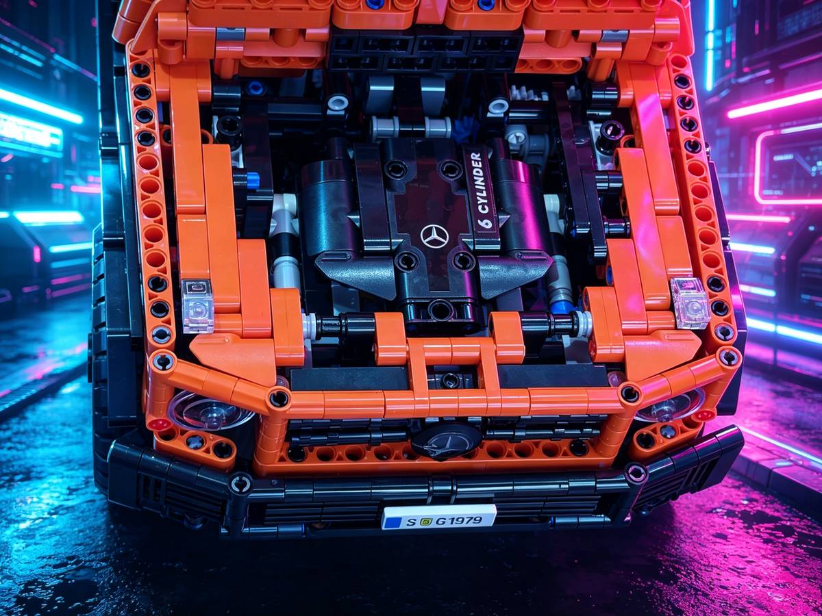 1：10 Scale Orange G500 Off Road Suv Technic Adult Display Collectible Car Finished Building Blocks