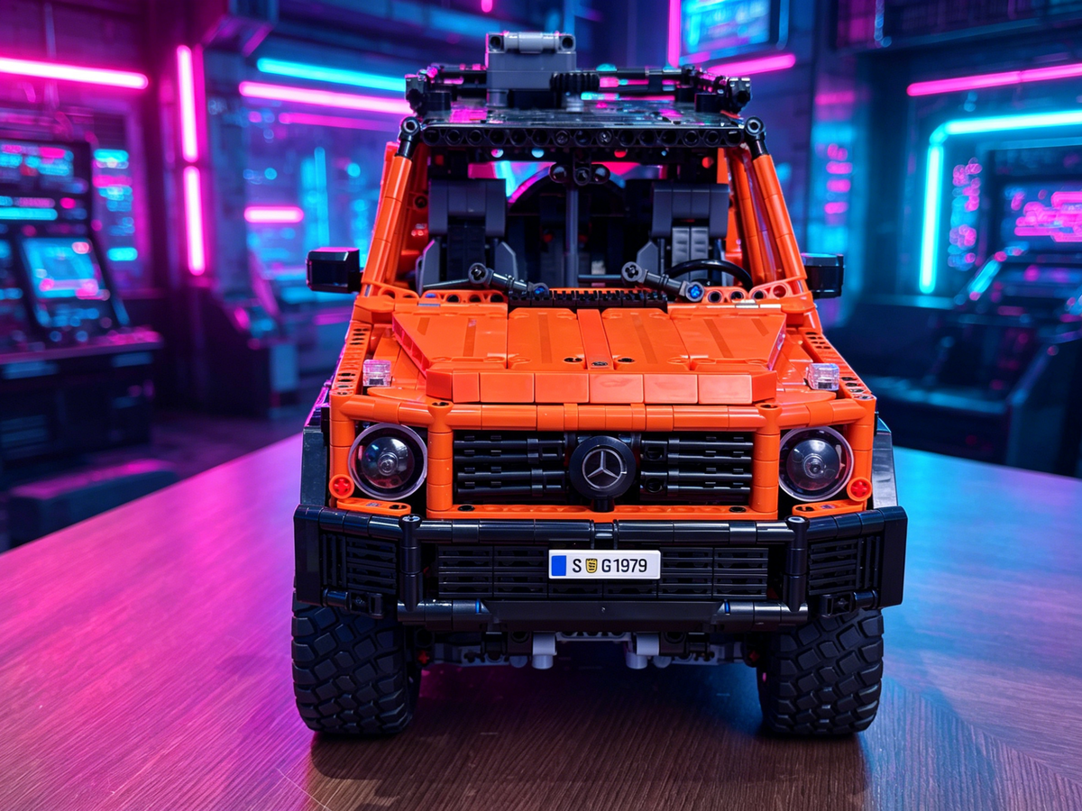 1：10 Scale Orange G500 Off Road Suv Technic Adult Display Collectible Car Finished Building Blocks