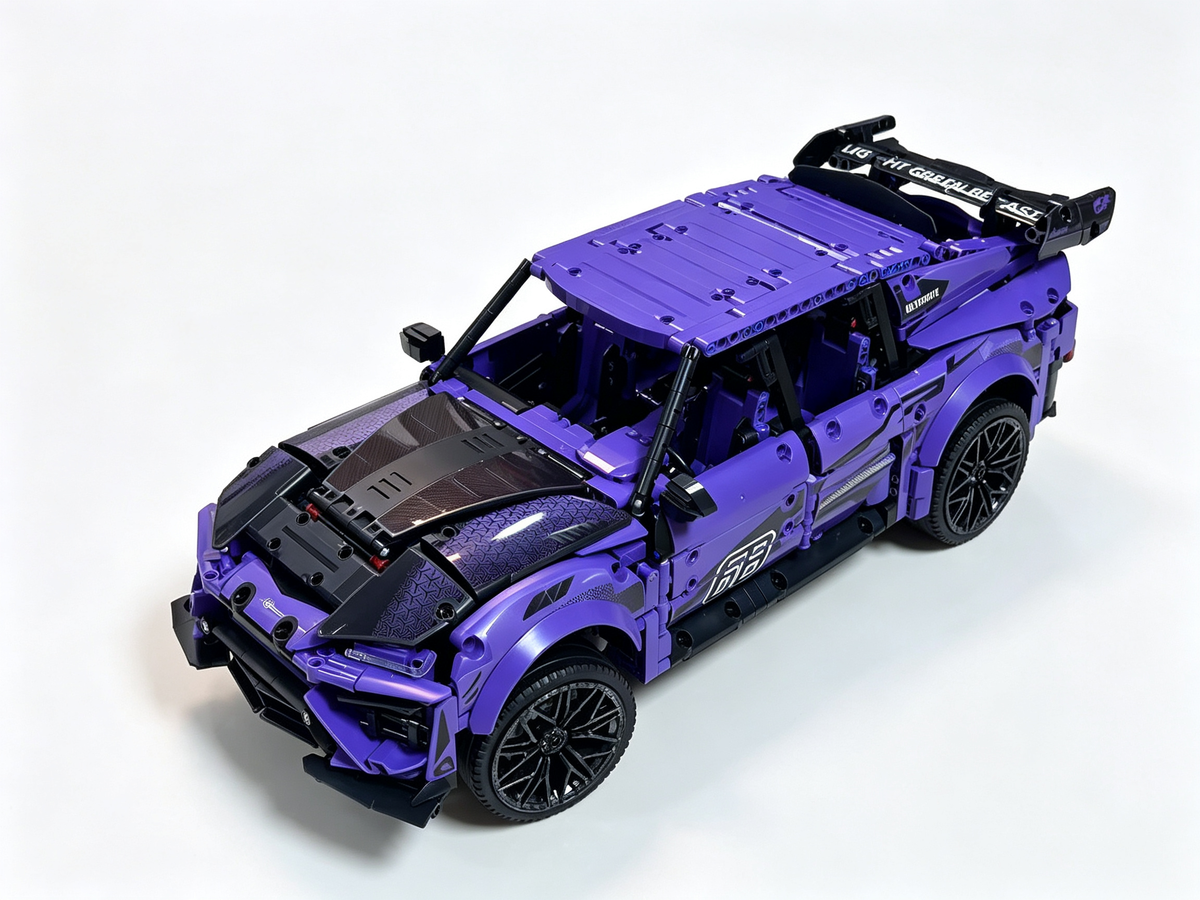 1:10 Purple Lamborghini Urus Widebody SUV Building Blocks Model