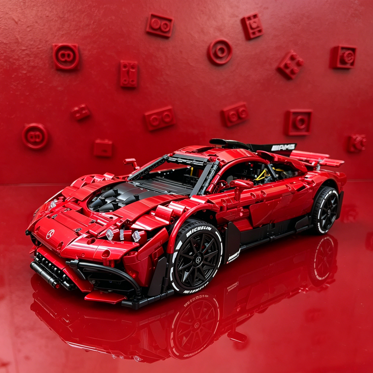 Mercedes AMG One Classic Red 3295PCS Finished Building Blocks