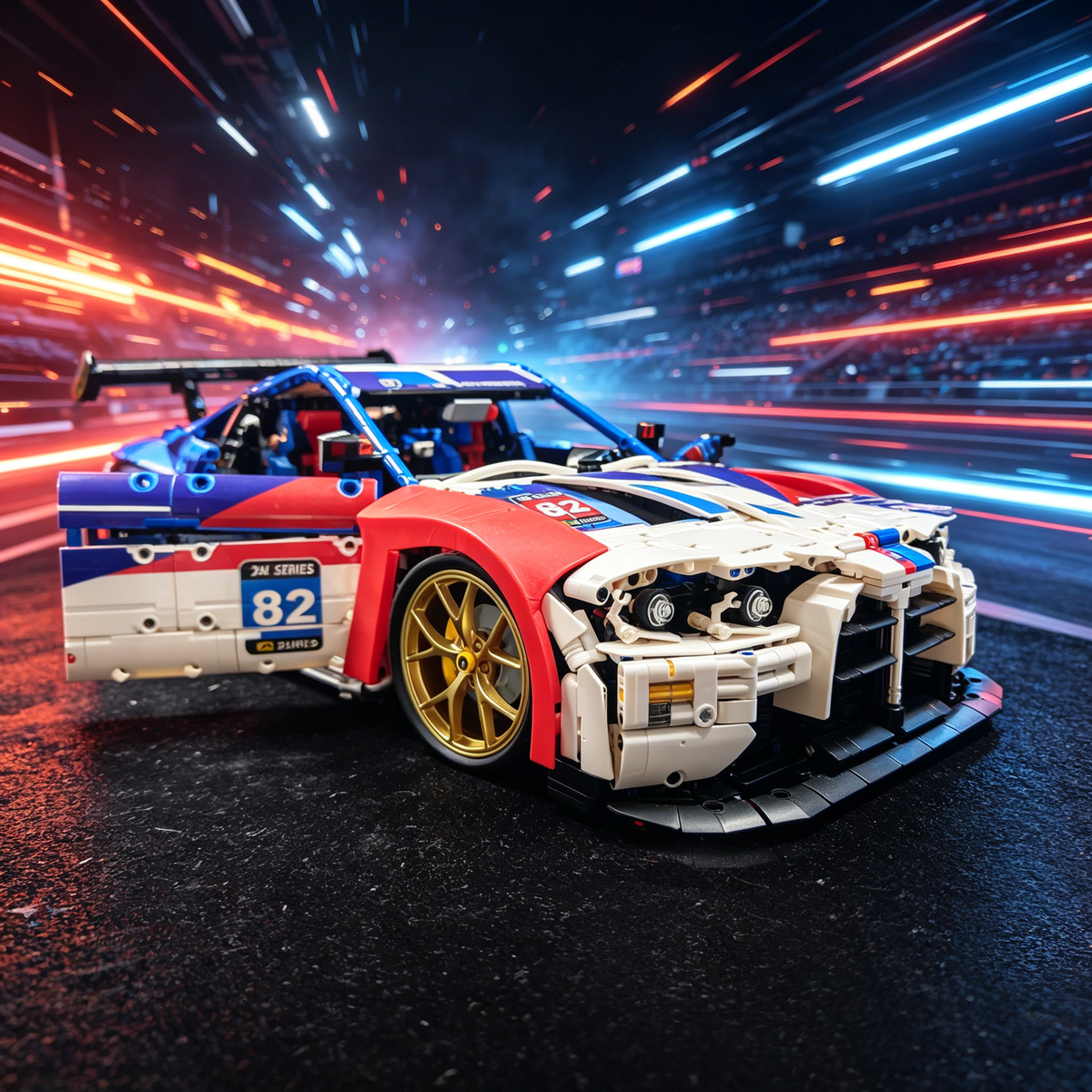 BMW M4 GT3 Professional GT Racing Car 1:8 Finished Building Block Car 2890PCS