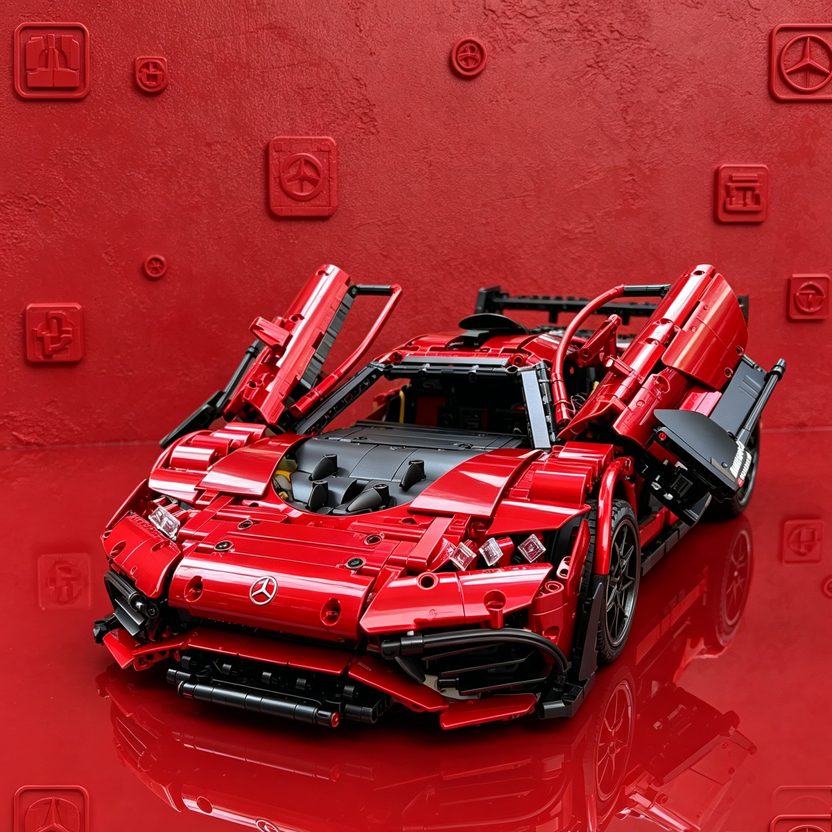 Mercedes AMG One Classic Red 3295PCS Finished Building Blocks