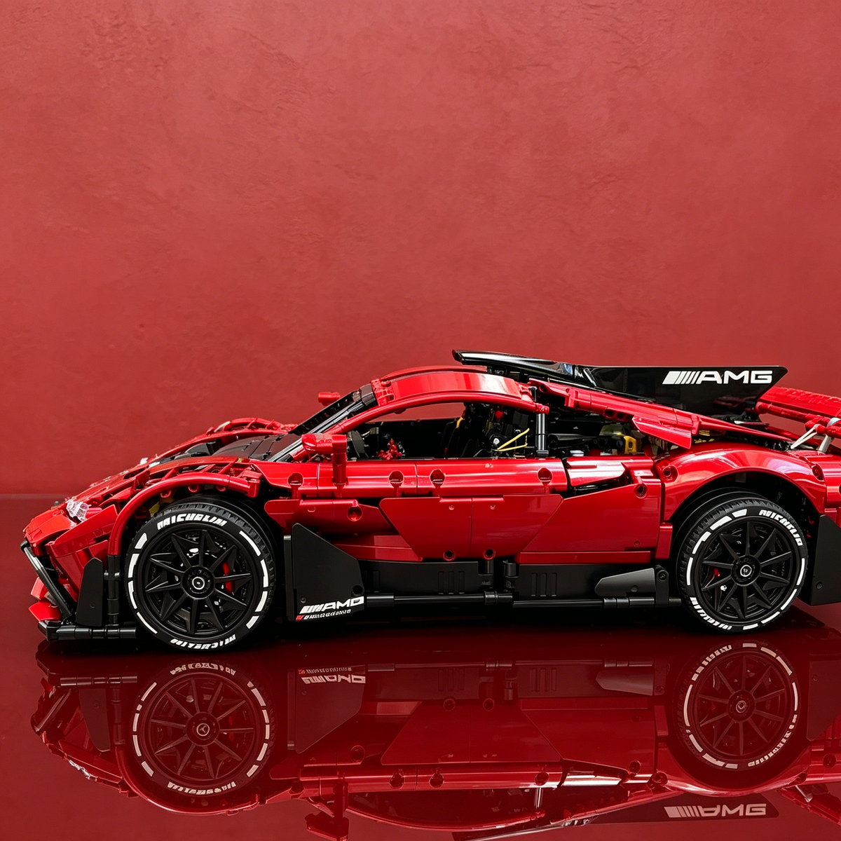 Mercedes AMG One Classic Red 3295PCS Finished Building Blocks