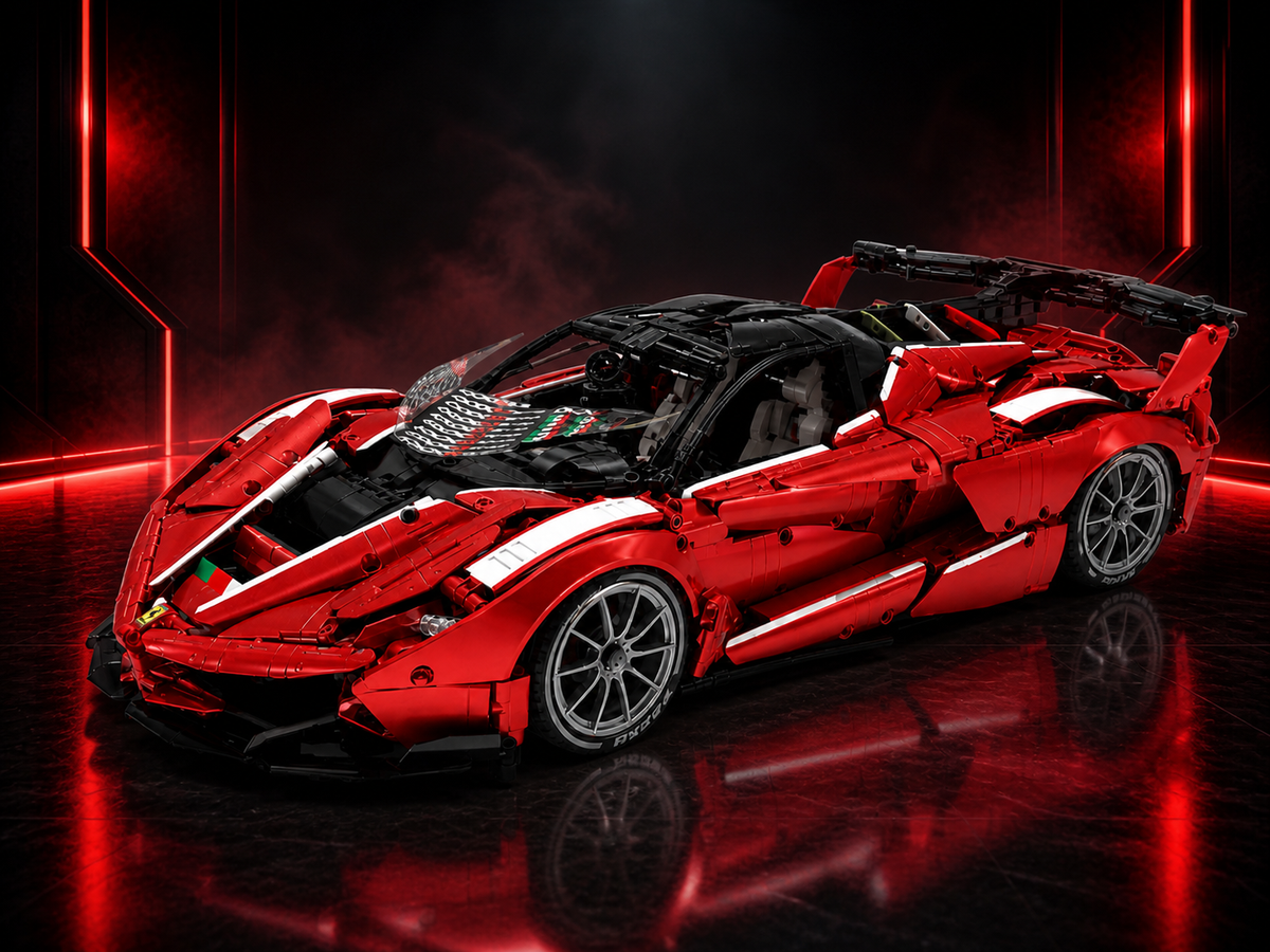 Ferrari FXX-K Evo Classic Red 3380PCS Finished Building Blocks