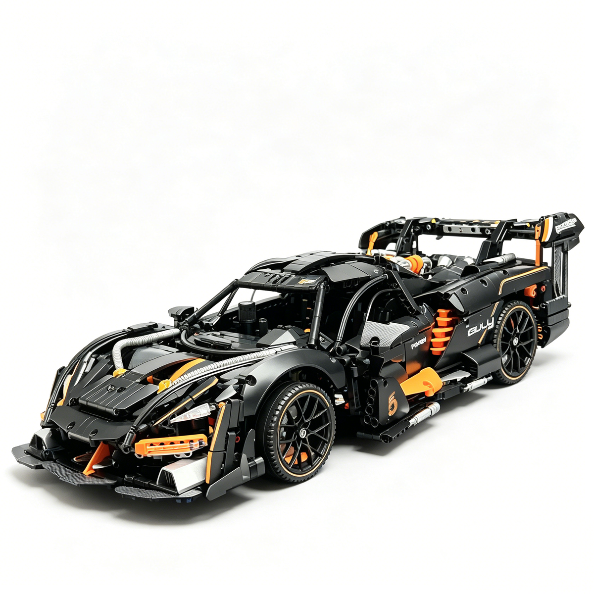 McLaren Senna Black-Orange “Black Warrior” Custom Edition 1:8 Finished Building Block Car 3290PCS