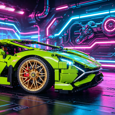 Lamborghini Sián FKP 37 1:8 Finished Building Block Car 3696PCS