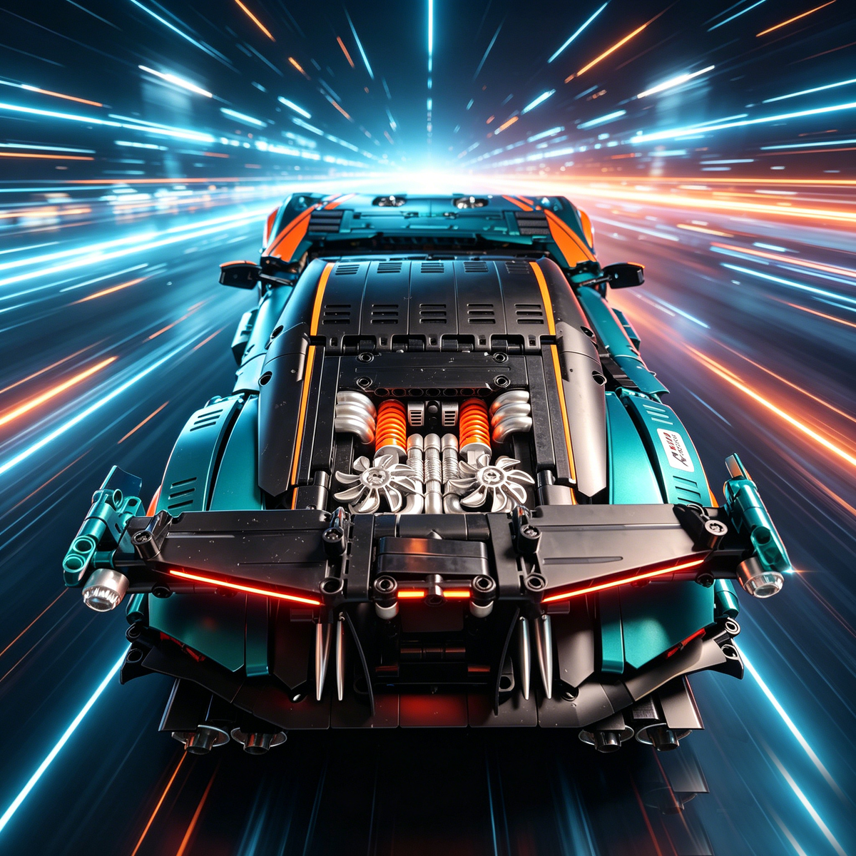 GULY 10647 Aston Martin Vulcan 1:8 Finished Building Block Car 3794PCS