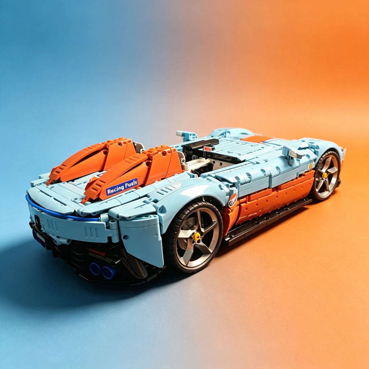 Ferrari Monza SP2 Classic Gulf Livery 1:8 Finished Building Block Car 3280PCS