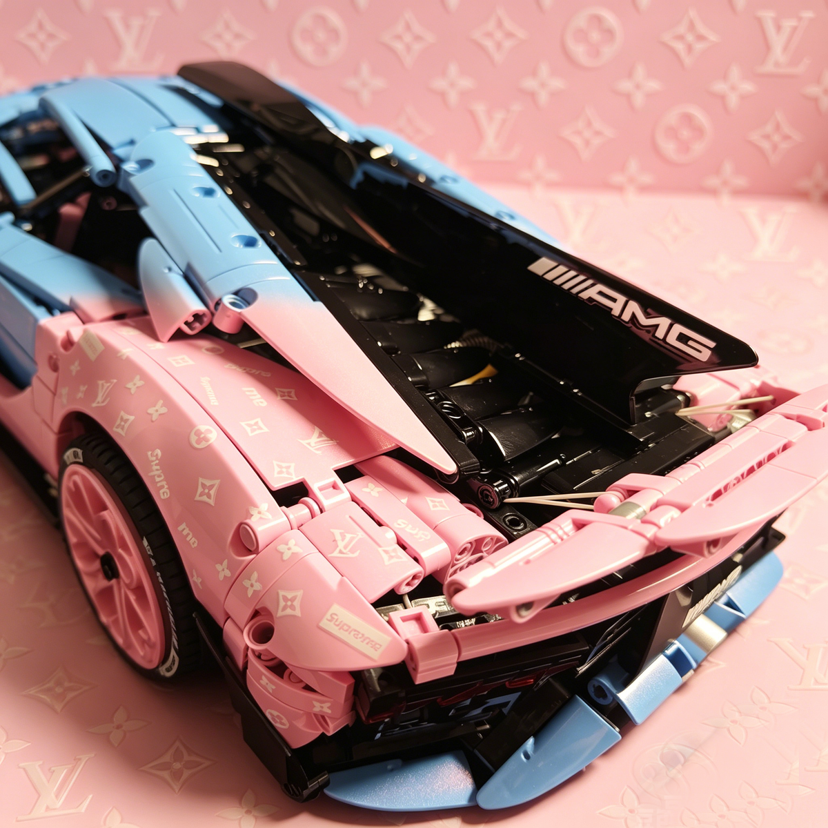 Mercedes-AMG ONE LV Logo Custom Edition 1:8 Finished Building Block Car 3290PCS