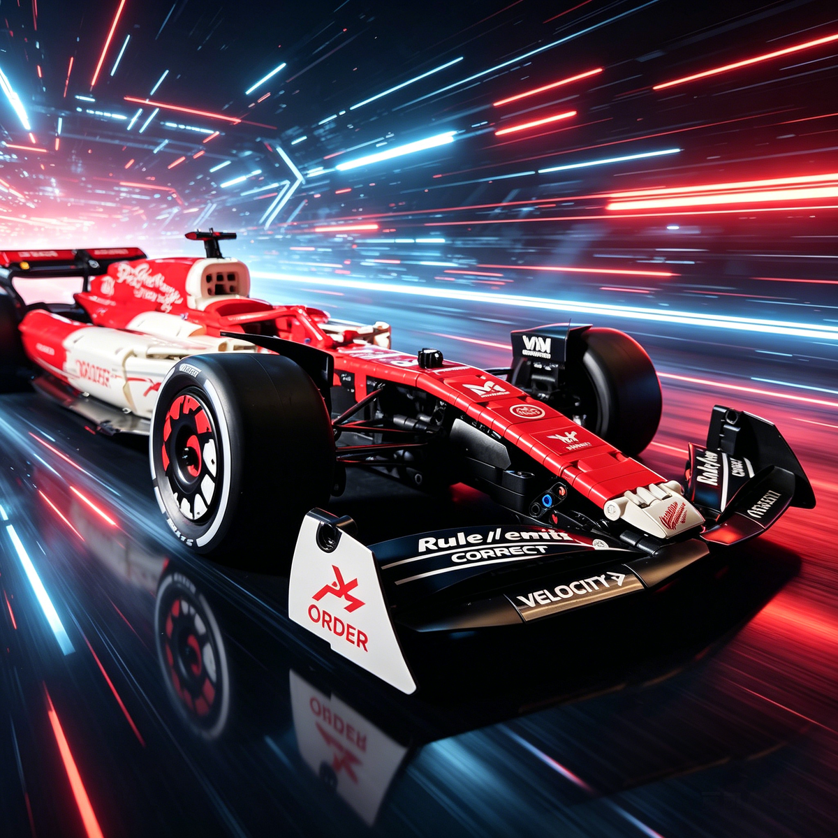 Alfa Romeo F1 Team ORLEN C42 2022 Bottas & Zhou 1:8 Finished Building Block Car 2100+PCS