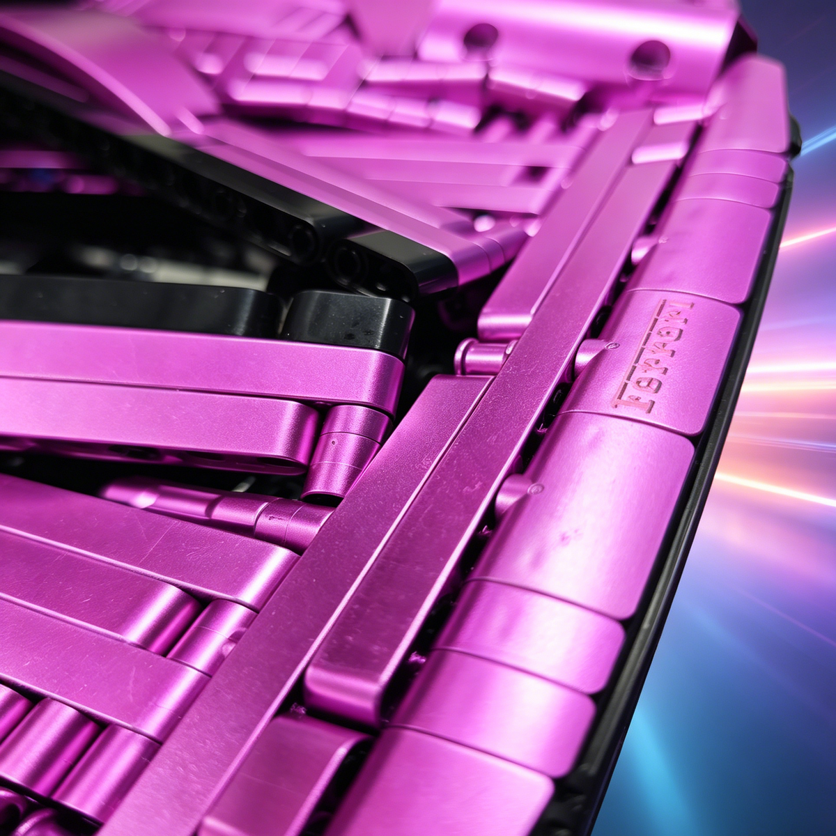 Ferrari LaFerrari Electroplated Purple Custom Color Edition 1:8 Finished Building Block Car 3840PCS