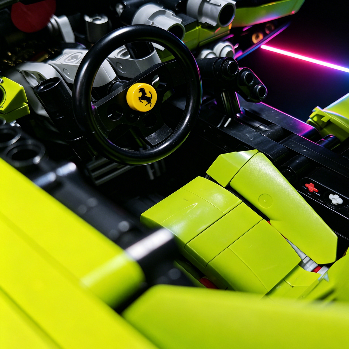 Ferrari FXX-K Evo Fluorescent Green Livery Edition 1:8 Finished Building Block Car 3380PCS