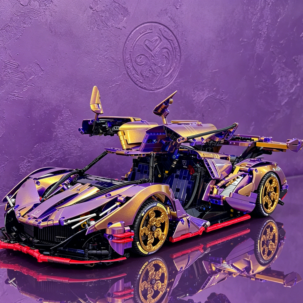 Apollo Intensa Emozione 1 8 Scale Model Car Chameleon Purple Gold Finished Building Blocks