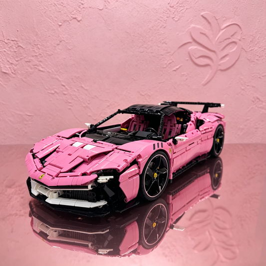 Ferrari SF90 Stradale Cherry Blossom Pink 3370PCS Finished Building Blocks