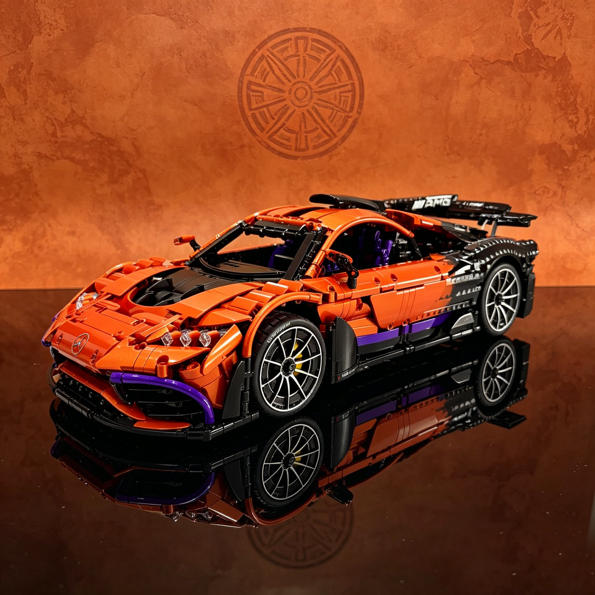 Mercedes AMG One Red Black Gradient 3295PCS Finished Building Blocks