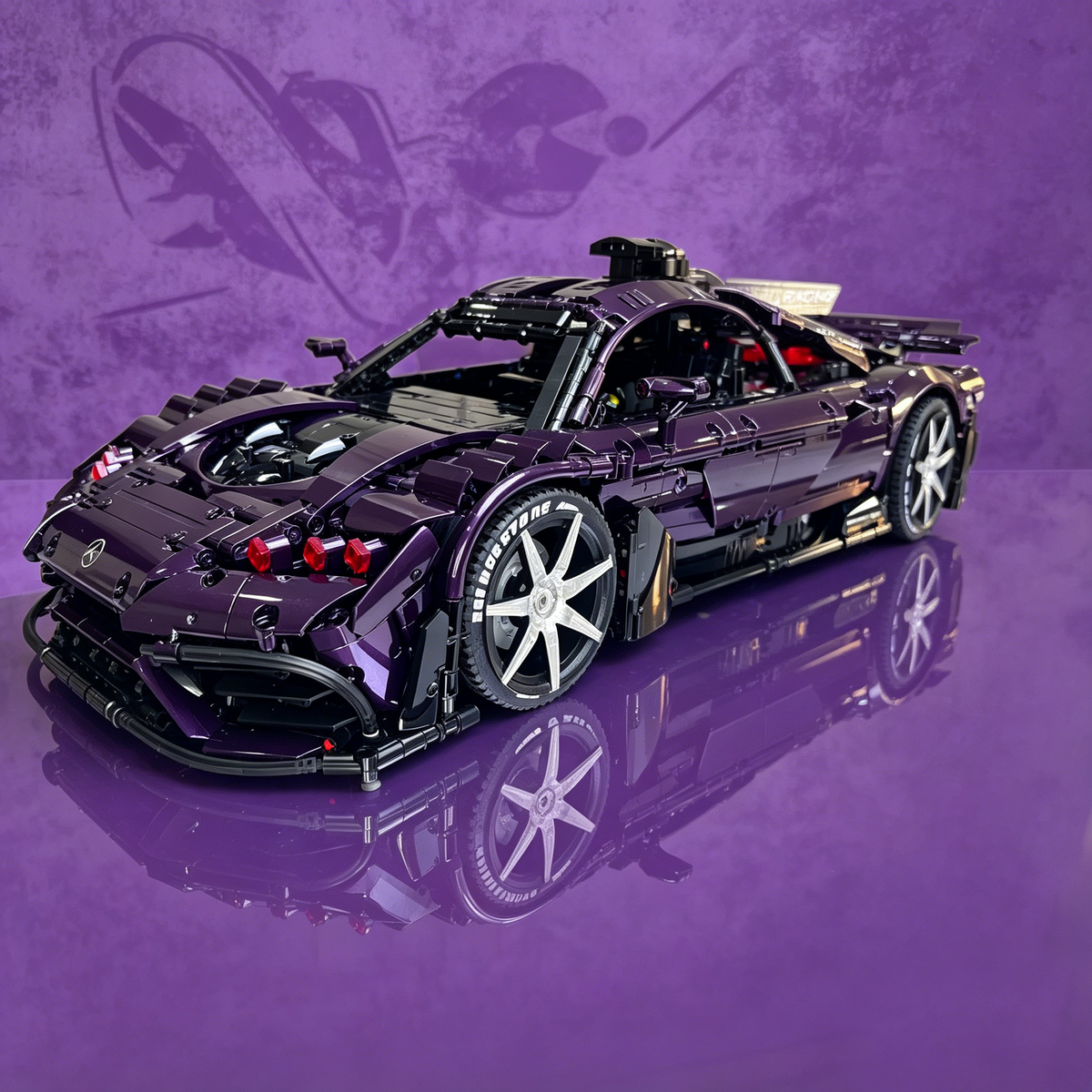 Mercedes AMG One Metallic Purple Custom 3295PCS Finished Building Blocks