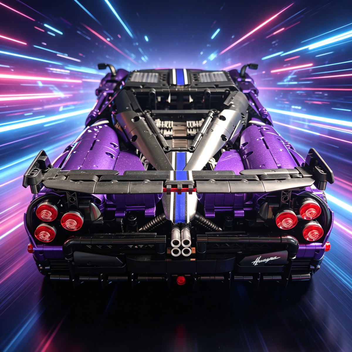 Pagani Zonda 760LH Hamilton Custom Edition 1:8 Finished Building Block Car 3180PCS