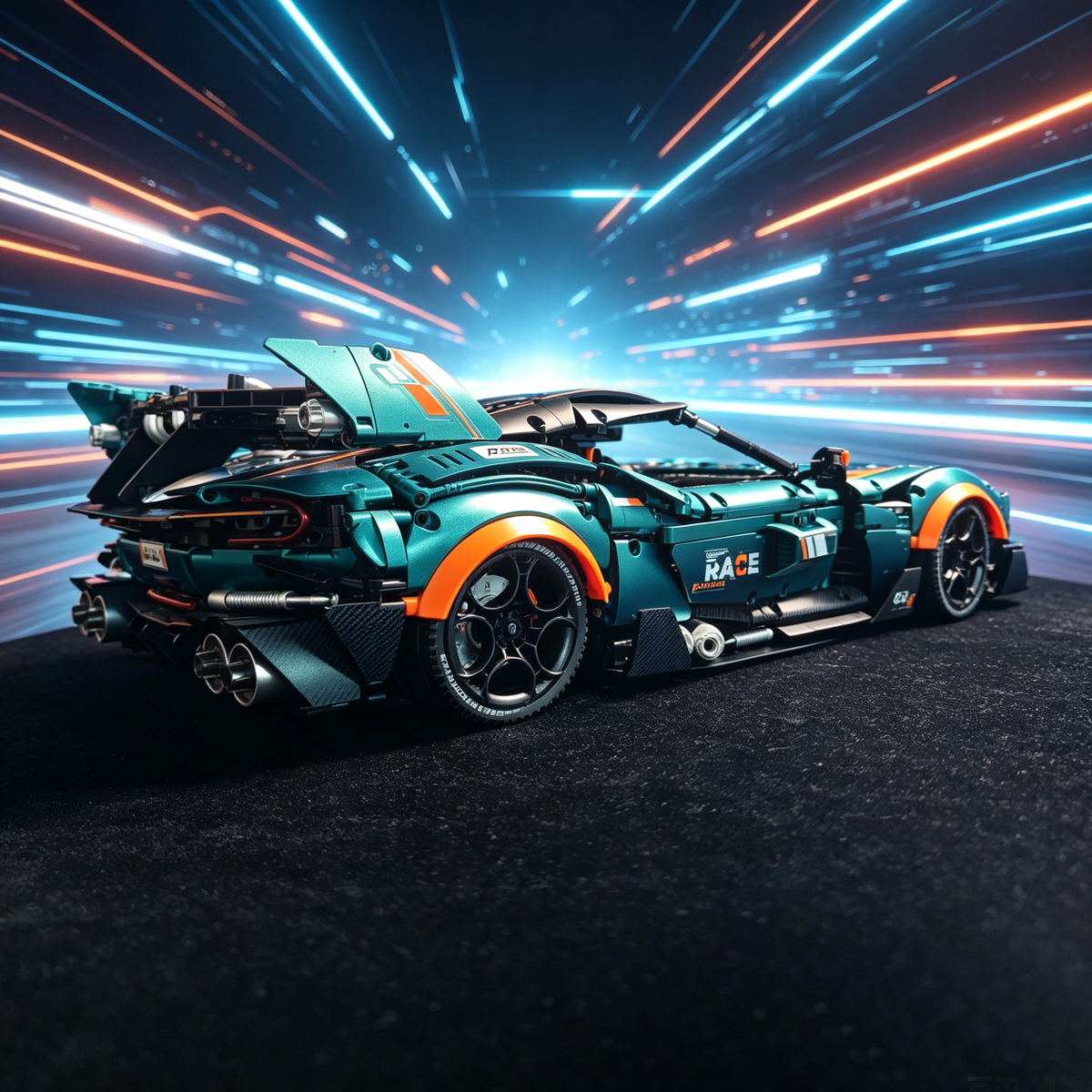 GULY 10647 Aston Martin Vulcan 1:8 Finished Building Block Car 3794PCS