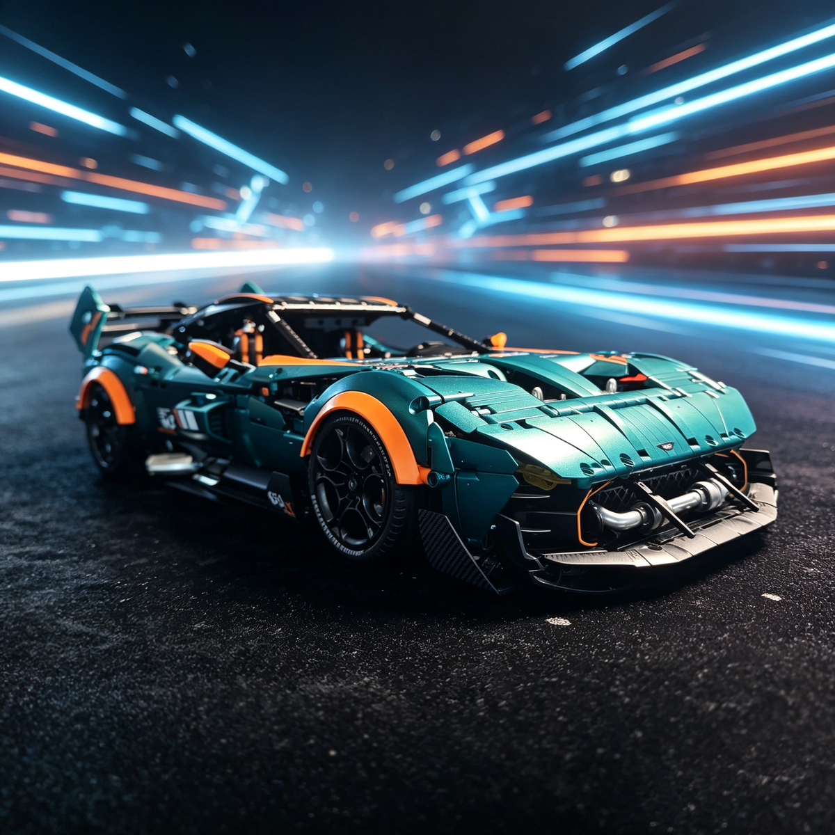 GULY 10647 Aston Martin Vulcan 1:8 Finished Building Block Car 3794PCS