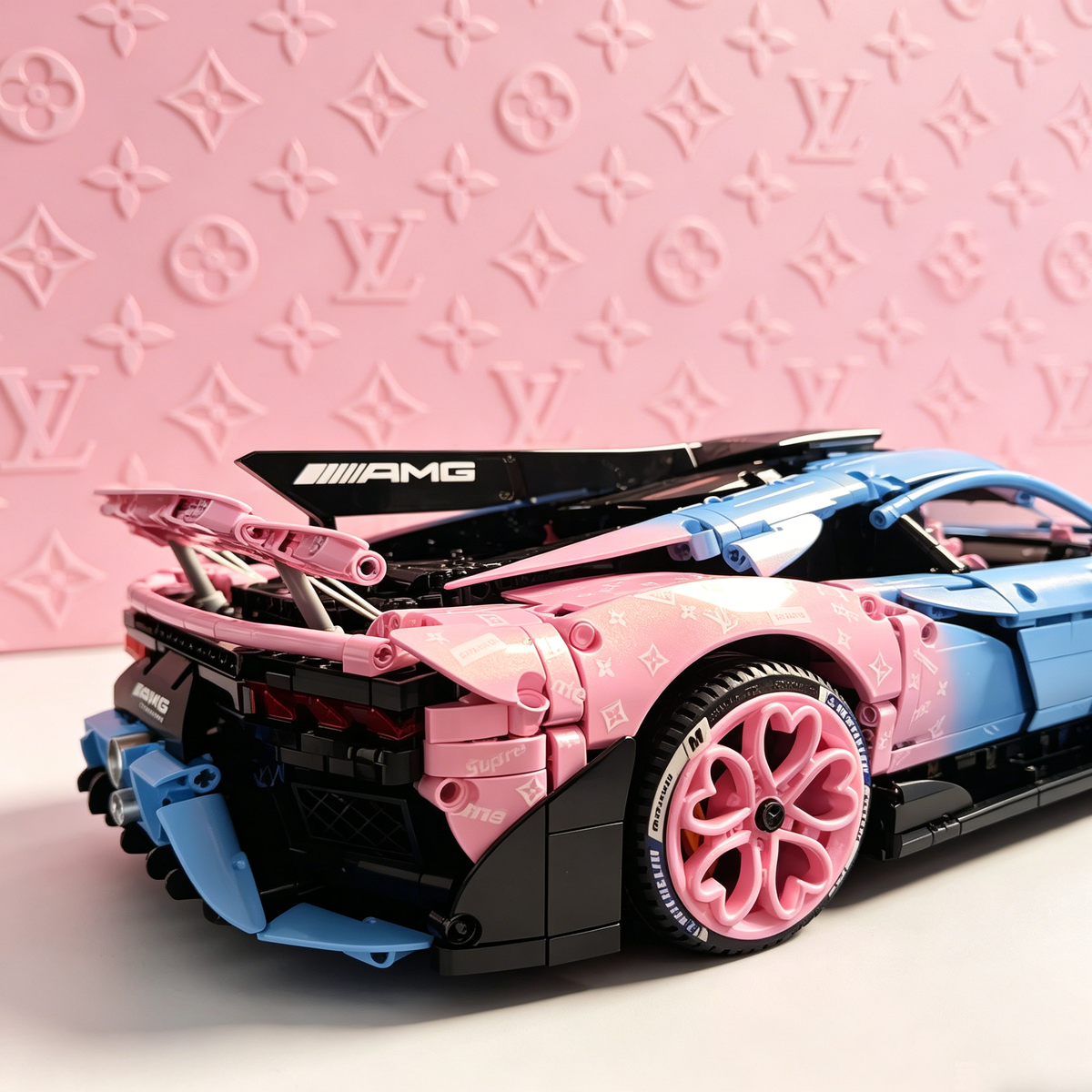Mercedes-AMG ONE LV Logo Custom Edition 1:8 Finished Building Block Car 3290PCS