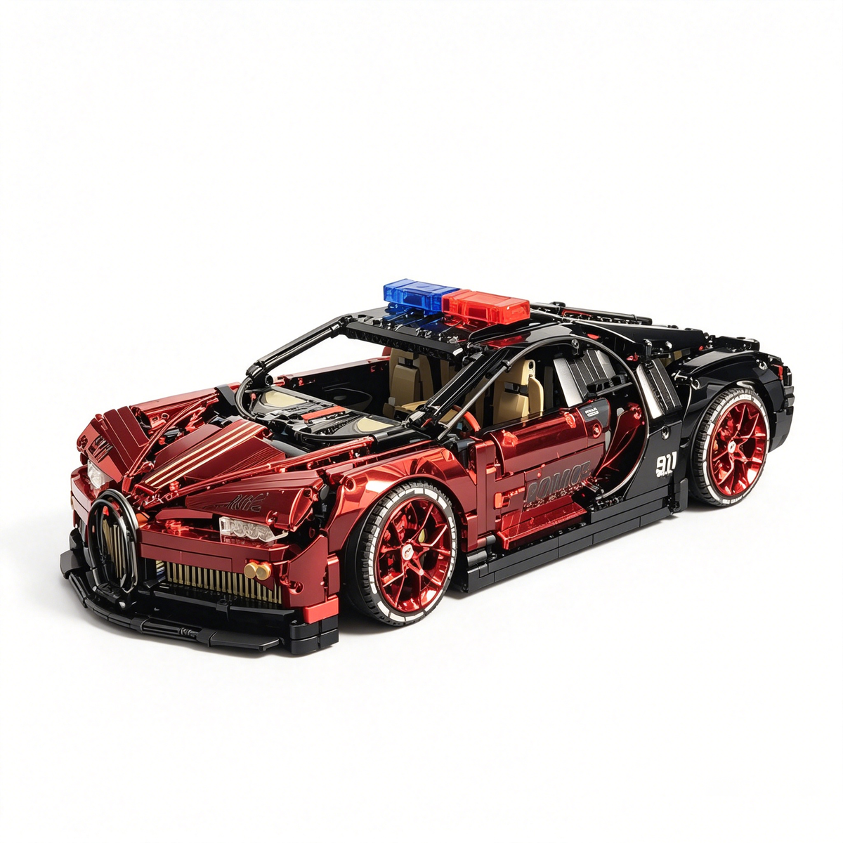 Bugatti Chiron Blue-Black Custom Color Edition 1:8 Finished Building Block Car 3599PCS