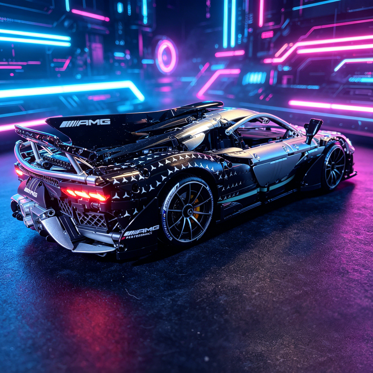 Mercedes-AMG ONE 1:8 Finished Building Block Car 3290PCS