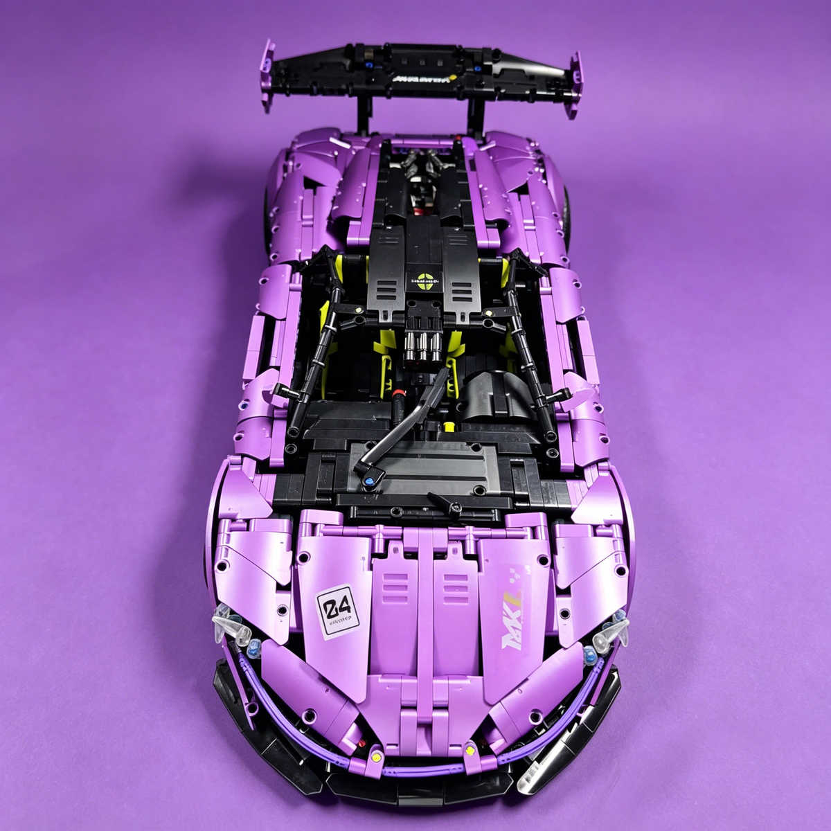 McLaren P1 Electroplated Purple Custom Edition 1:8 Finished Building Block Car 3893PCS