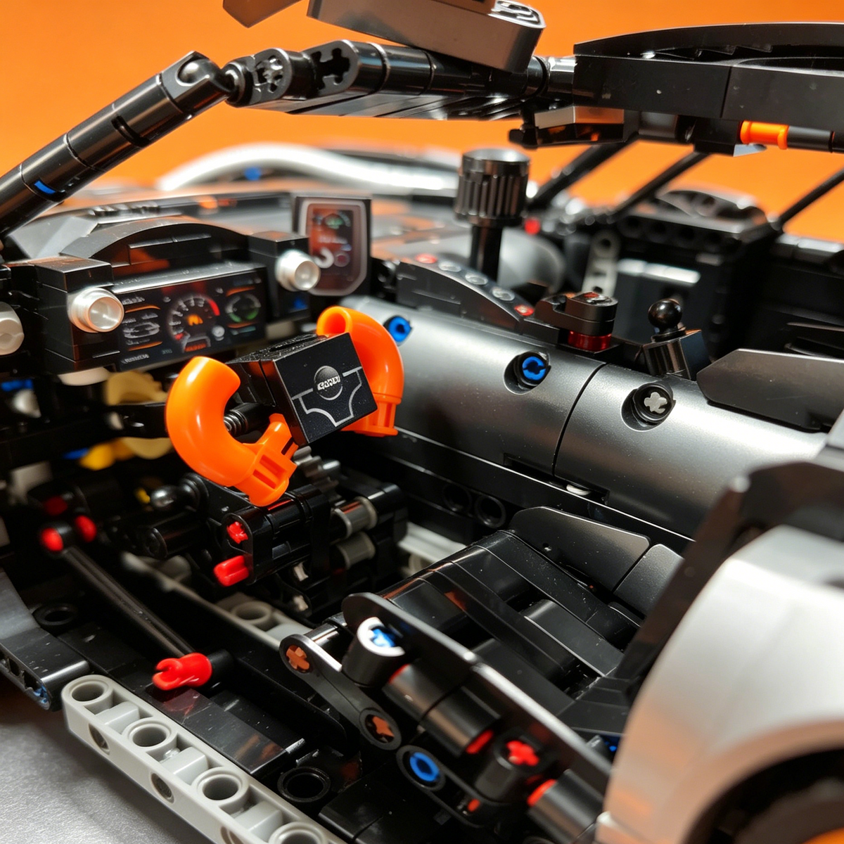 McLaren Senna Black-Orange “Black Warrior” Custom Edition 1:8 Finished Building Block Car 3290PCS