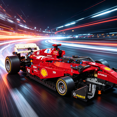 Ferrari F1 SF-24 2024 Leclerc & Sainz 1:8 Finished Building Block Car 1463PCS