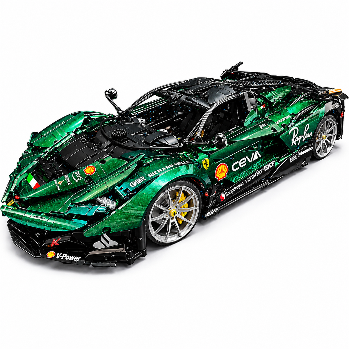 Ferrari FXX-K Evo Chameleon Metal Green Custom Edition 3820PCS Finished Building Blocks