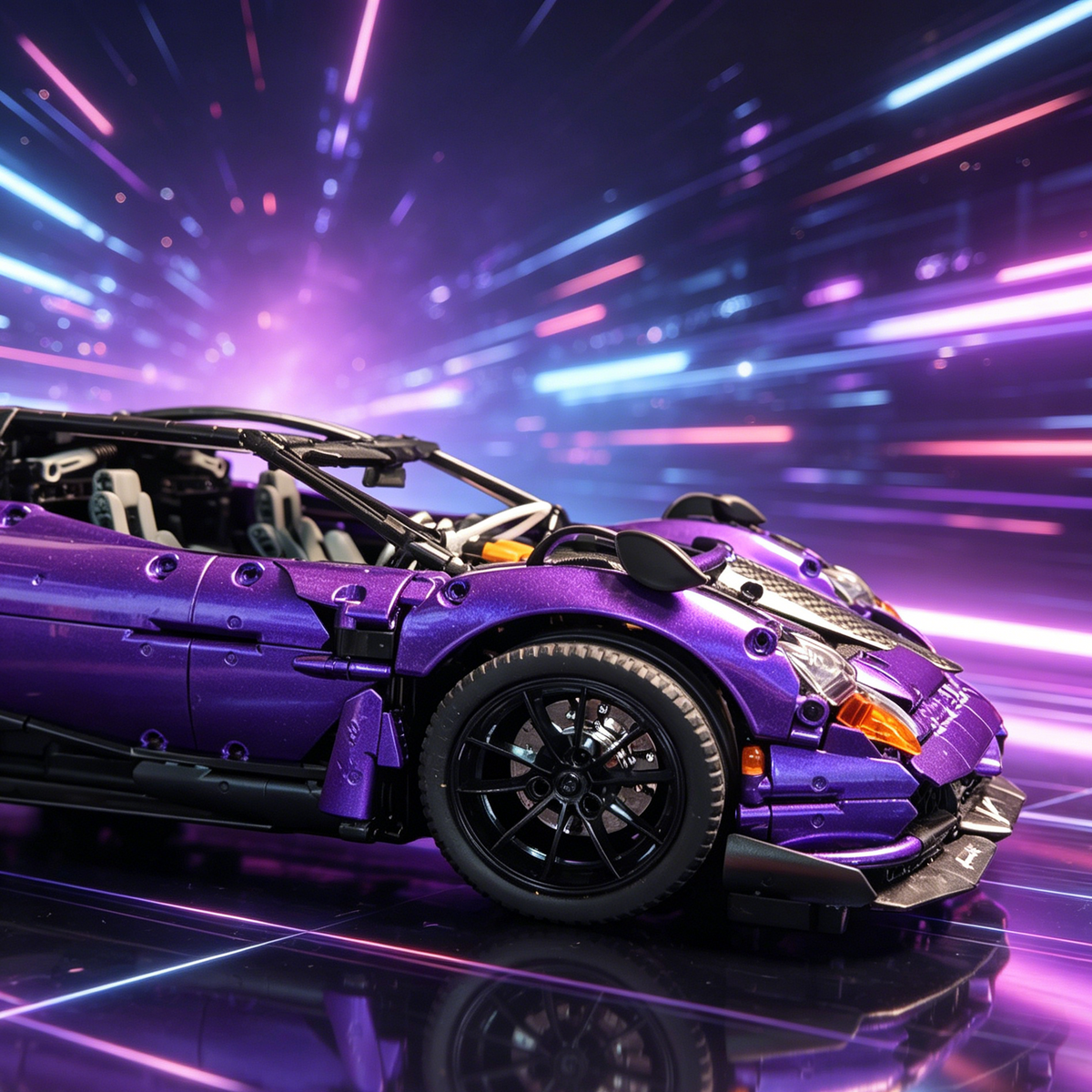 Pagani Zonda 760LH Hamilton Custom Edition 1:8 Finished Building Block Car 3180PCS