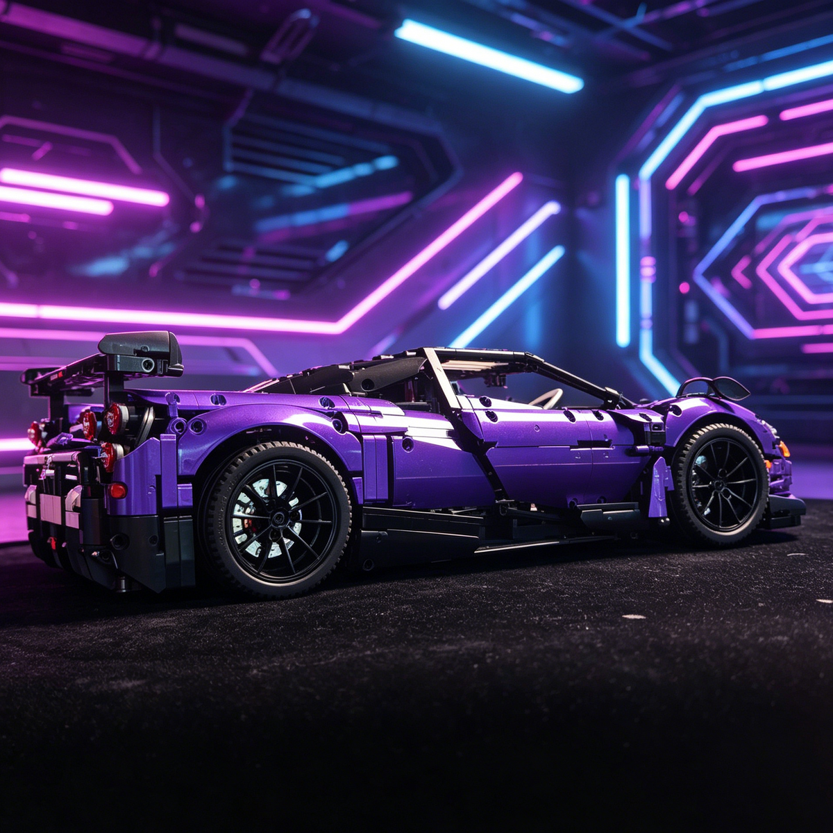 Pagani Zonda 760LH Hamilton Custom Edition 1:8 Finished Building Block Car 3180PCS