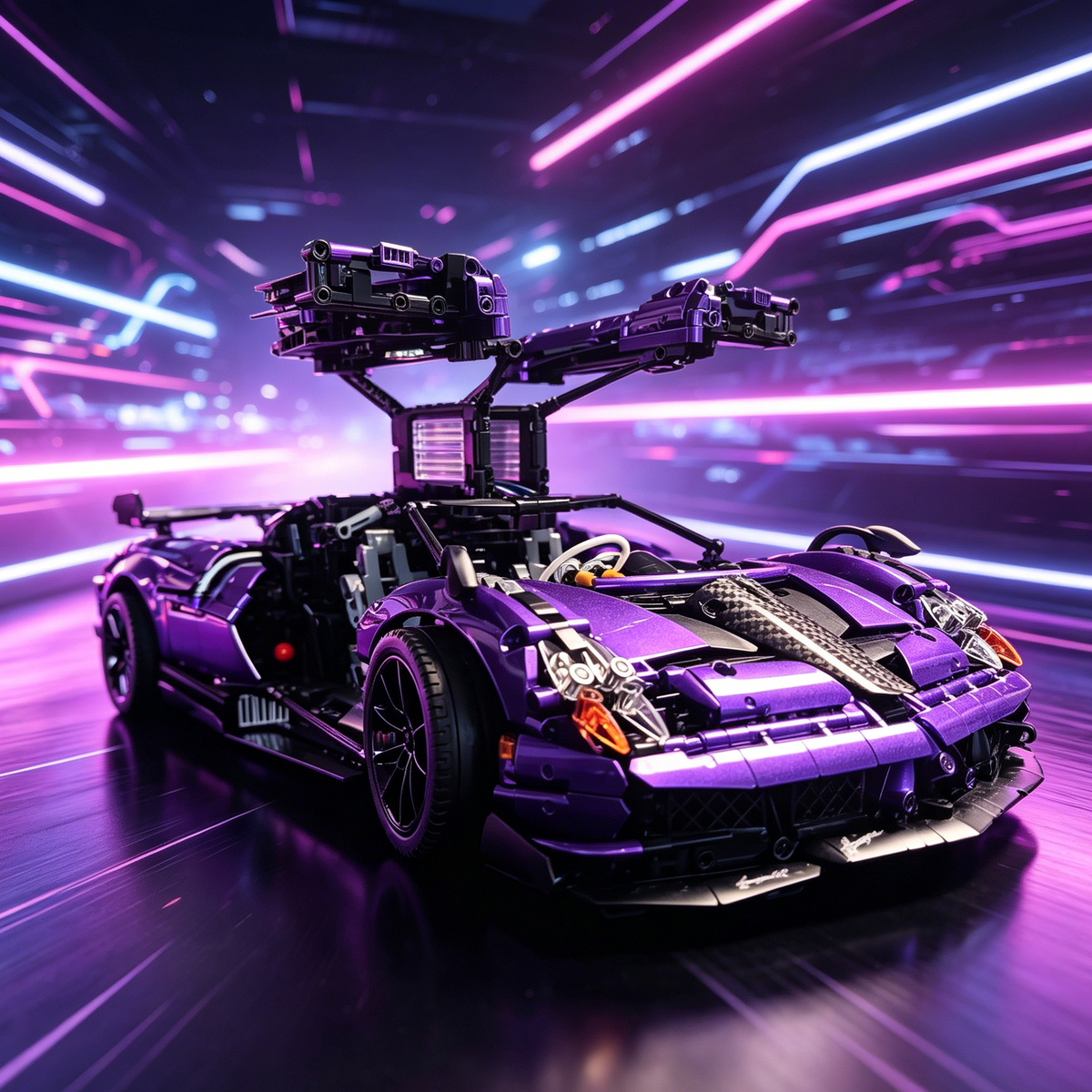 Pagani Zonda 760LH Hamilton Custom Edition 1:8 Finished Building Block Car 3180PCS