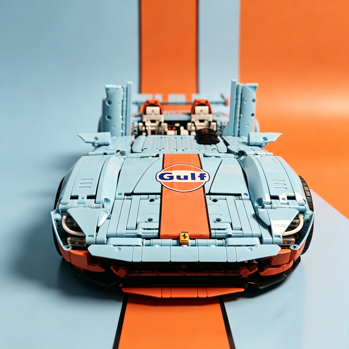 Ferrari Monza SP2 Classic Gulf Livery 1:8 Finished Building Block Car 3280PCS