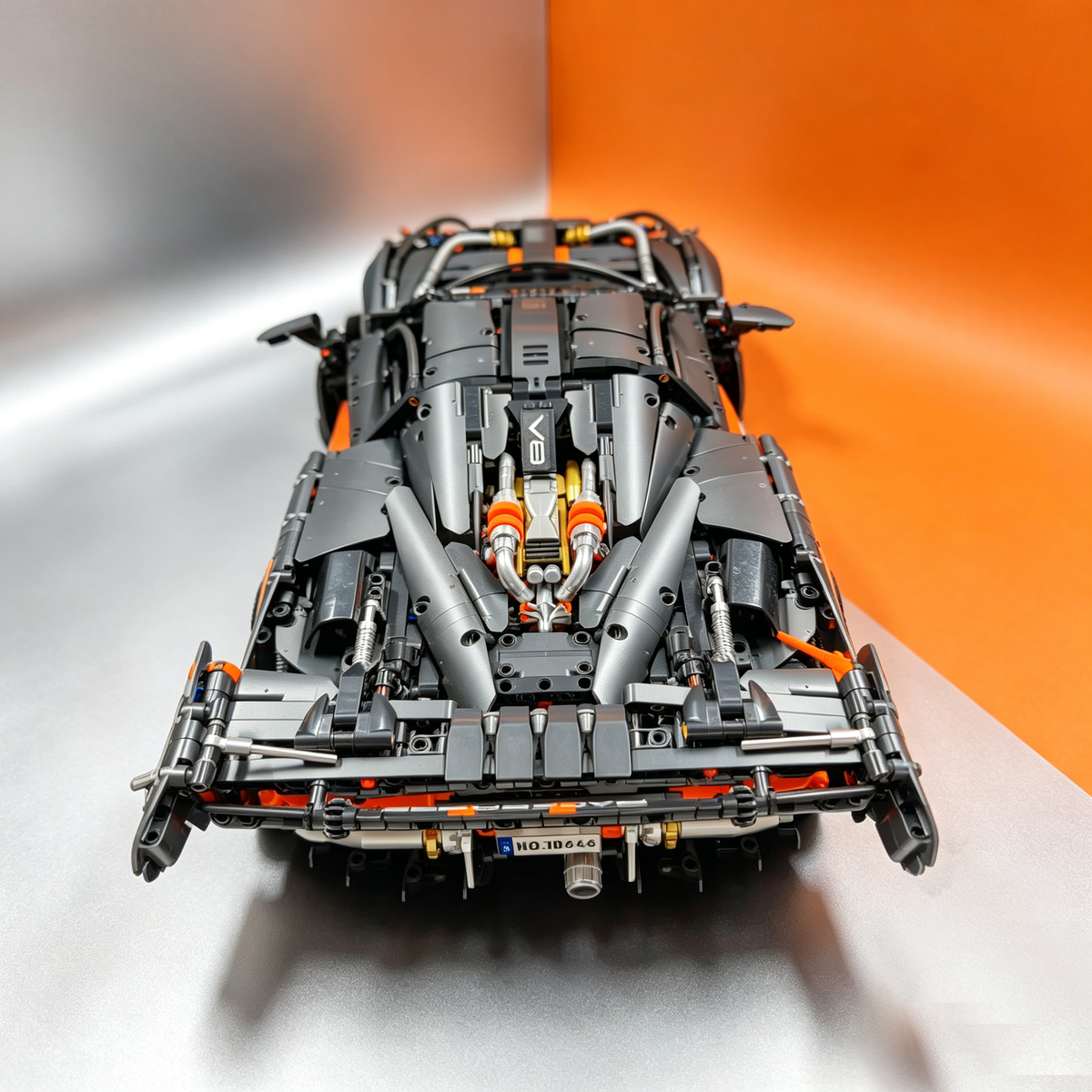 McLaren Senna Black-Orange “Black Warrior” Custom Edition 1:8 Finished Building Block Car 3290PCS