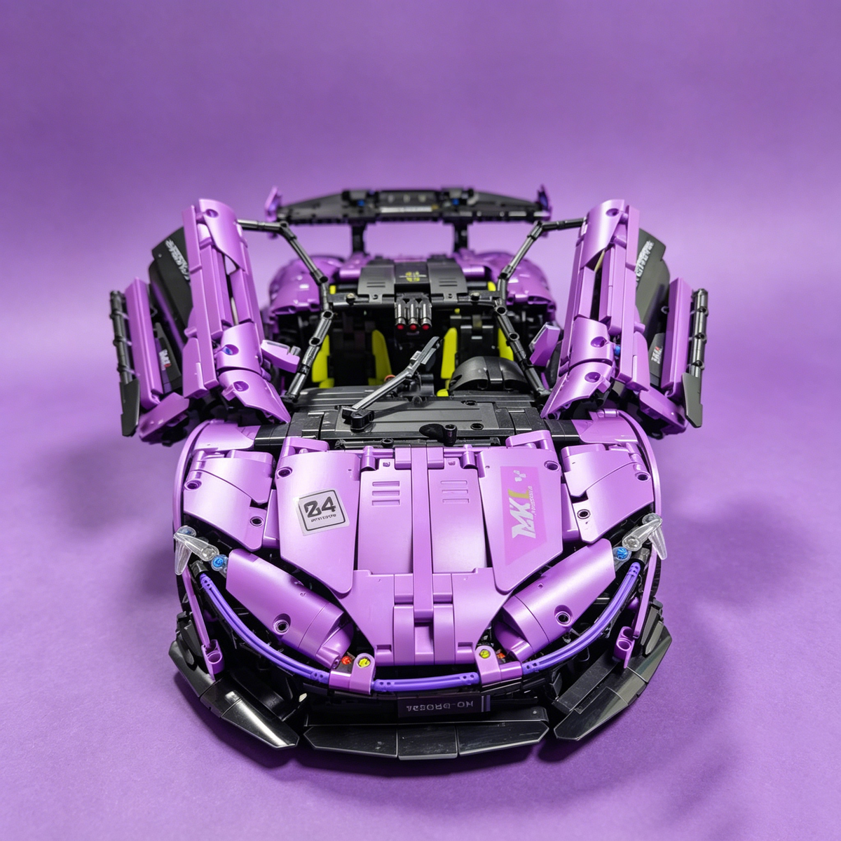 McLaren P1 Electroplated Purple Custom Edition 1:8 Finished Building Block Car 3893PCS
