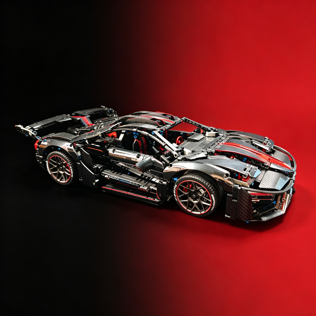 Ford GT Crimson Shadow Custom Edition 1:8 Finished Building Block Car 3180PCS