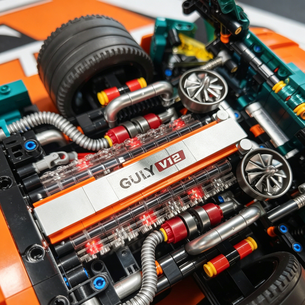 Aston Martin Vantage GT3 1:8 Finished Building Block Car 2980PCS