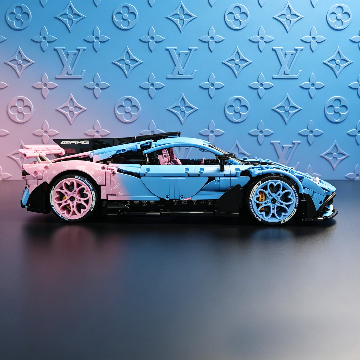 Mercedes-AMG ONE LV Logo Custom Edition 1:8 Finished Building Block Car 3290PCS