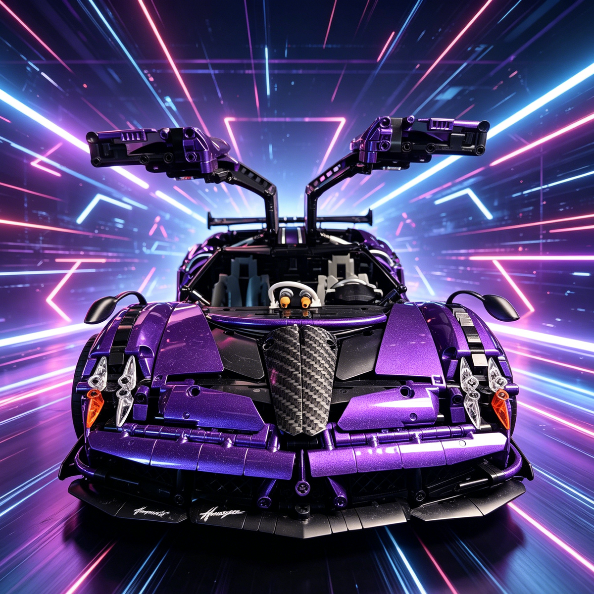 Pagani Zonda 760LH Hamilton Custom Edition 1:8 Finished Building Block Car 3180PCS