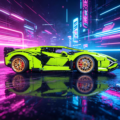 Lamborghini Sián FKP 37 1:8 Finished Building Block Car 3696PCS
