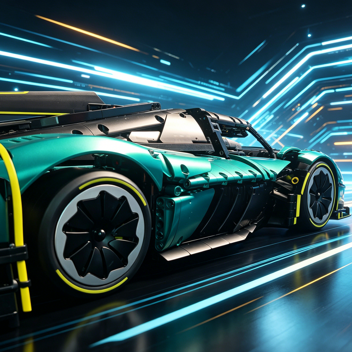 Aston Martin Valkyrie AMR Pro 1:8 Finished Building Block Car 3580PCS