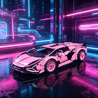 Lamborghini Sián FKP 37 1:8 Finished Building Block Car 3696PCS