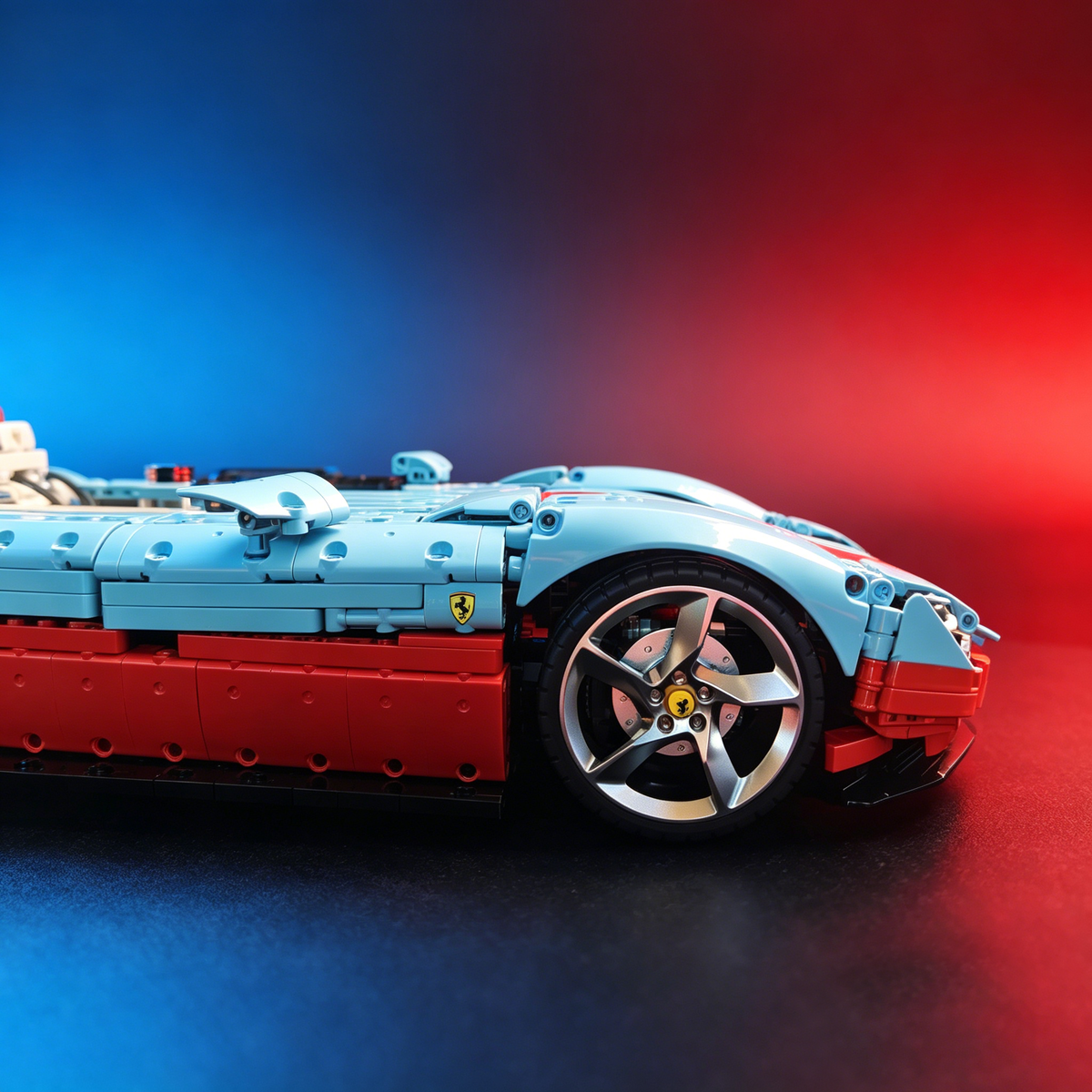 Ferrari Monza SP2 Classic Gulf Livery 1:8 Finished Building Block Car 3280PCS