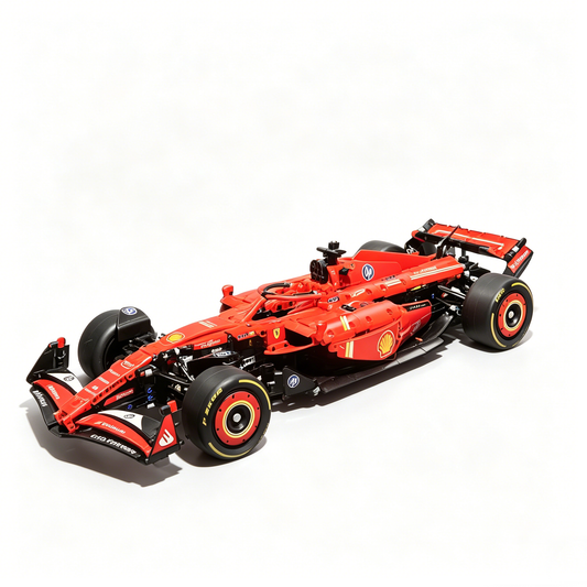 Ferrari F1 SF-24 2024 Leclerc & Sainz 1:8 Finished Building Block Car 1361PCS