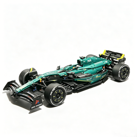 Aston Martin Aramco F1 AMR24 2024 Alonso & Stroll 1:8 Finished Building Block Car 1912+PCS